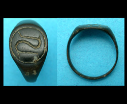 Ring, Medieval, Men\'s, Signet Intaglio, ca. 15th-17th Cent